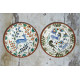 सजावट ❦ Hand Painted Turkish Forest Wall Plates ❦ 22 { set of 2 }