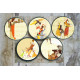 सजावट ❦ Hand painted Myths Wall Plates ❦ 27 { set of 5 }