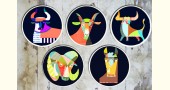 सजावट ❦ Hand Painted Nomad Wall Plates ❦ 26 { set of 5 }