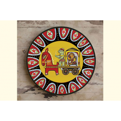 सजावट ❦ Hand Painted Madhubani Wall Plate ❦ 7