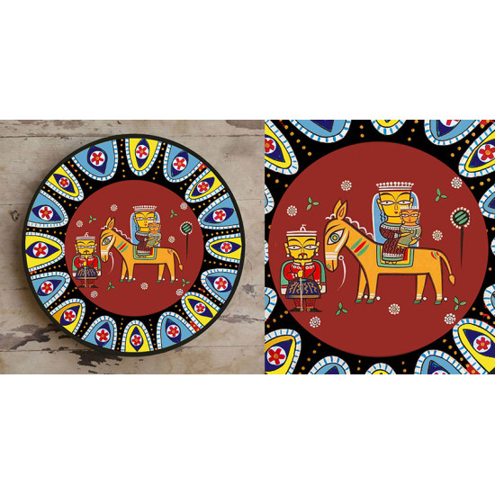 सजावट ❦ Hand Painted Madhubani Wall Plate ❦ 5