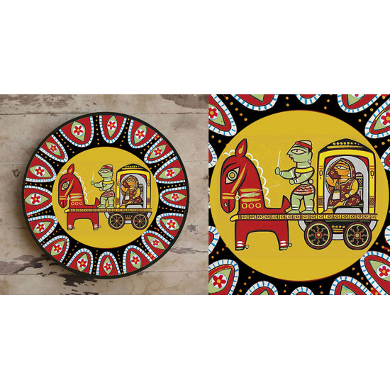 सजावट ❦ Hand Painted Madhubani Wall Plate ❦ 7