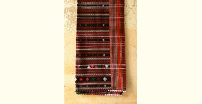 Handwoven woollen Shawl (Black), Kutch
