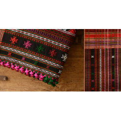 Handwoven woollen Shawl (Black), Kutch