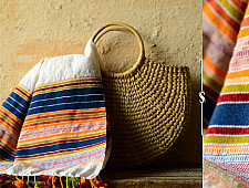 Envoy of Rainbows ~ handwoven stole IX