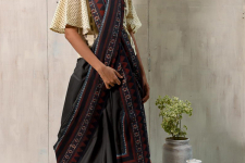 नीलाम्बरी ✤ Handblock Printed . Natural Dyed ✤ Cotton Saree ✤ 26