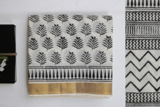 स्याह ❖ Block Printed . South Cotton Saree ❖ 8