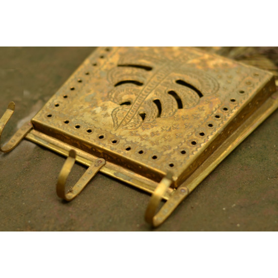 handmade brass letter holder, key holder, card holder