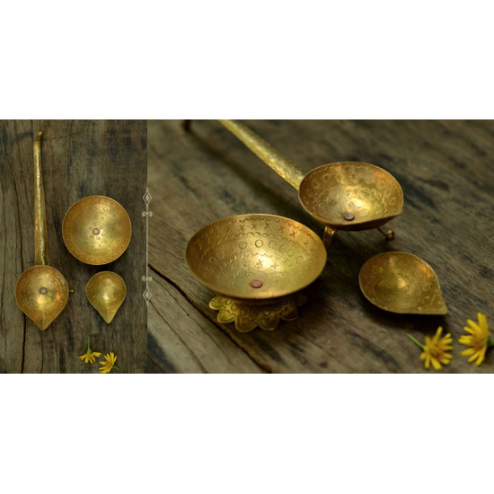 online buy five diya - pure brass