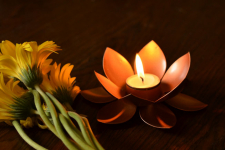 Courtyard ⚛  Lotus Copper Small Tea Light Holder ⚛ 47