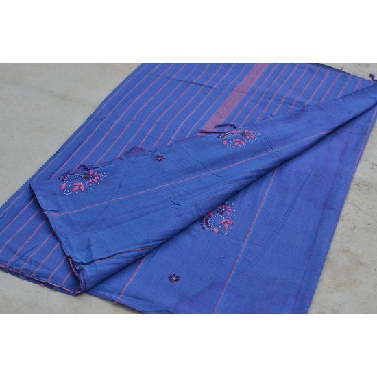 Mirch Masala ☙ Embroidered . Cotton Saree  ☙ F