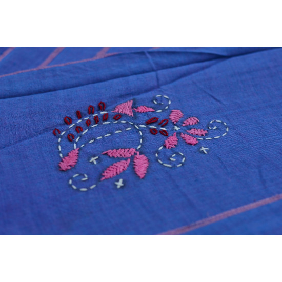 Mirch Masala ☙ Embroidered . Cotton Saree  ☙ F