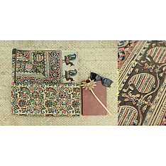 Saheli ☘ Natural Color . Block Printed . Kalamkari Saree ☘ 2