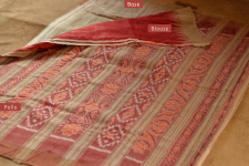 Posies of the wild ᚒ Sambalpuri ikat ᚒ Row silk saree ~ A