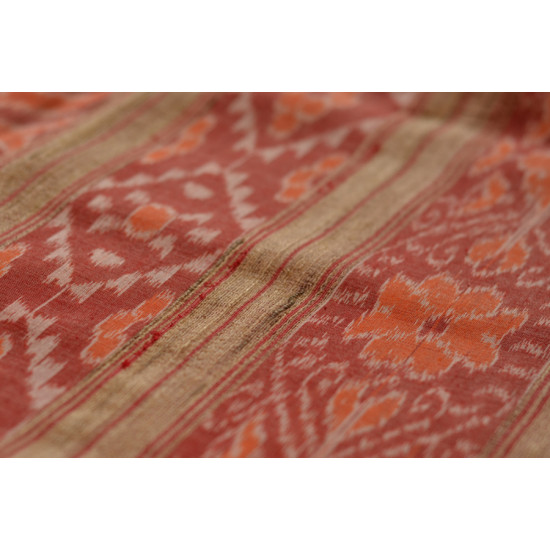 Posies of the wild ᚒ Sambalpuri ikat ᚒ Row silk saree ~ A