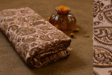 बेला ✤ Kalamkari Motif . Block Printed . Cotton Saree ✤ B