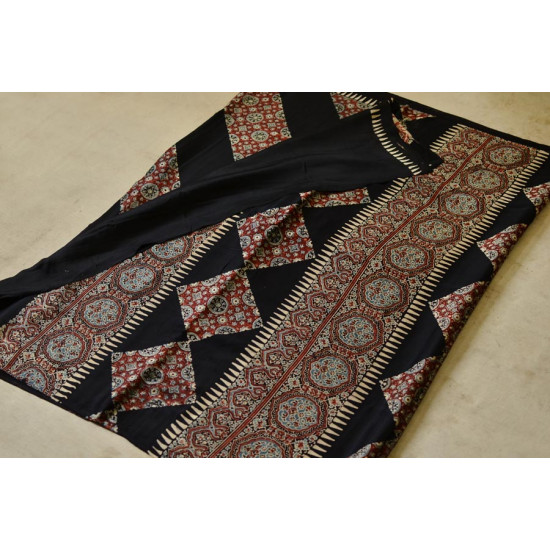 दस्तूर ❂ Gajji Silk . Ajrakh Saree { 10 }