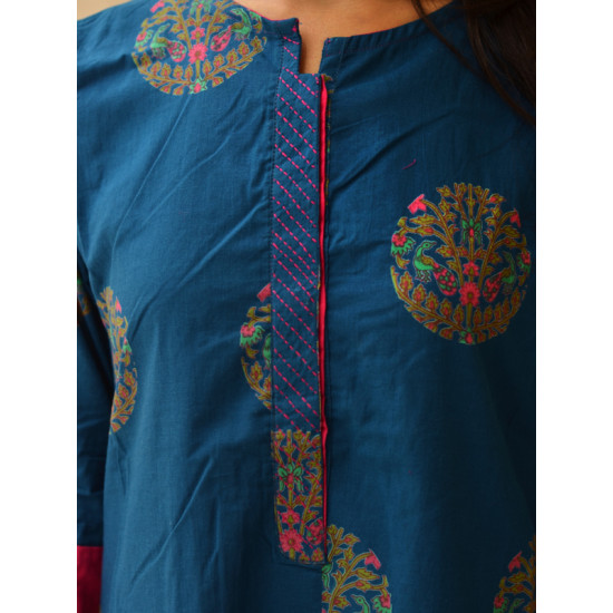 Sanganeri Block Printed Kurta ♠ 3