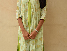 Block Print With Embroidery Kurta ♠ 4