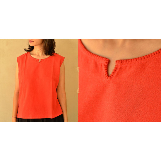 shop orange cotton top