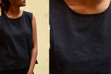 Chhabili . छबीली | Handwoven Cotton Top ♠ Carbon Black