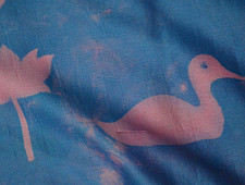 रंग महल ☙ Clamp dyed chanderi silk saree { झील } ☙ 9