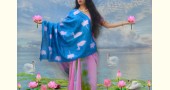 रंग महल ☙ Clamp dyed chanderi silk saree { झील } ☙ 9