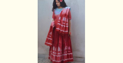 मलयज ☔ Clamp-Dyed Lehanga Choli And Skirt { Set Of 3 } महल ☔ 18