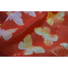 मलंग ☙ Chanderi Silk Clamp dyed Dupatta { तितली } ☙