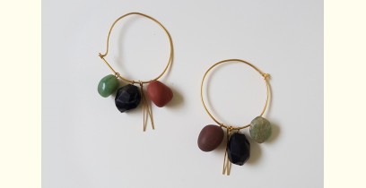Tinted Oceans ✺ Stone Jewelry ✺ Shades of black loop earrings { 15 }