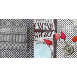 Pomegranate ◐ Cotton Table Mats & Runner { Set- 6 Mats & 1 Runner } ◐ 18