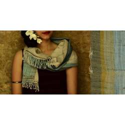 Urvashi ~  Handwoven stole { Tussar Silk + Wool } O