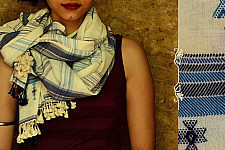 Urvashi ~  Handwoven stole { Bamboo Fiber + Cotton } B