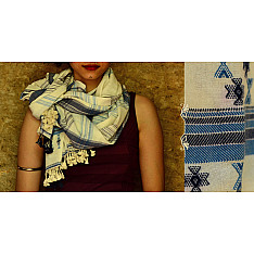 Urvashi ~  Handwoven stole { Bamboo Fiber + Cotton } B