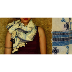 Urvashi ~  Handwoven stole { Bamboo Fiber + Cotton } B