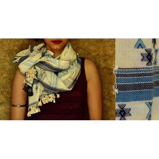 Urvashi ~  Handwoven stole { Bamboo Fiber + Cotton } B