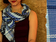 Urvashi ~  Handwoven stole { Bamboo Fiber + Cotton } C