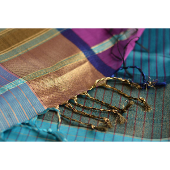 maheshwari silk saree with unique color combination