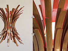 Glimmerfly - Color Lacquer ☙ Bamboo . Pendent lamp - 8