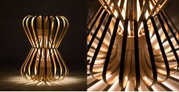 Infinity - Small - Natural Lacquer ☙ Bamboo . Floor lamp - 7