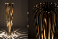 Infinity - Tall - Natural Lacquer ☙ Bamboo . Floor lamp - 6