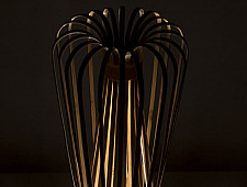 Infinity - Tall - Natural Lacquer ☙ Bamboo . Floor lamp - 6