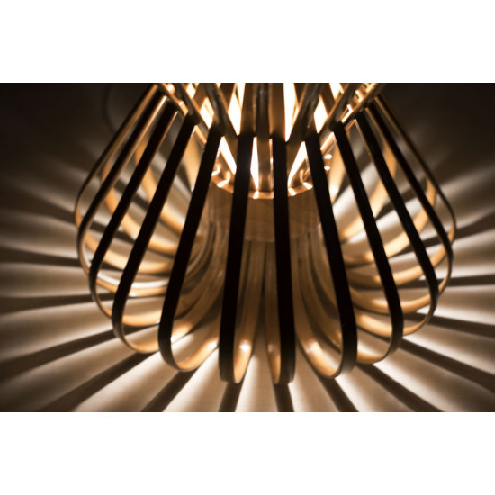 Infinity - Small - Natural Lacquer ☙ Bamboo . Floor lamp - 7