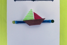 Paper Origami╶◉╴Rakhi { Brown Boat }