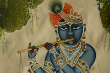 Krishna with cows  ( 35 X 24 inch )