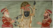 Pichwai Painting ~ Shri Krishna with Indra  ( 41 X 56 inch )