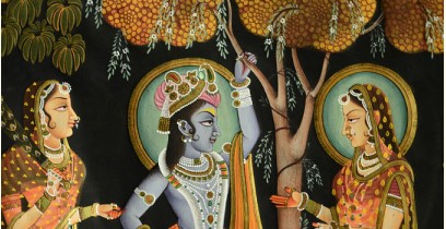 Pichwai Painting ~ Sri Krishna with Radha  ( 35 X 50 inch )