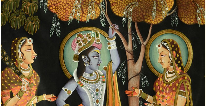 Pichwai Painting ~ Sri Krishna with Radha  ( 35 X 50 inch )