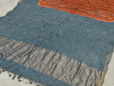 Roha ★ Bandhani & Ajrakh ★ Tussar silk saree { N }