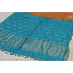 Roha ★ Bandhani & Ajrakh ★ Tussar silk saree { P }